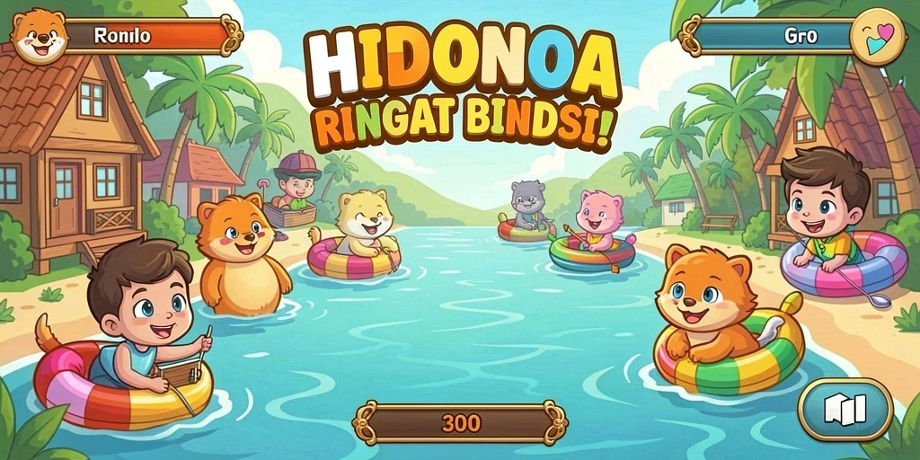 Screenshot menunjukkan grafis yang menawan dan gameplay yang seru.