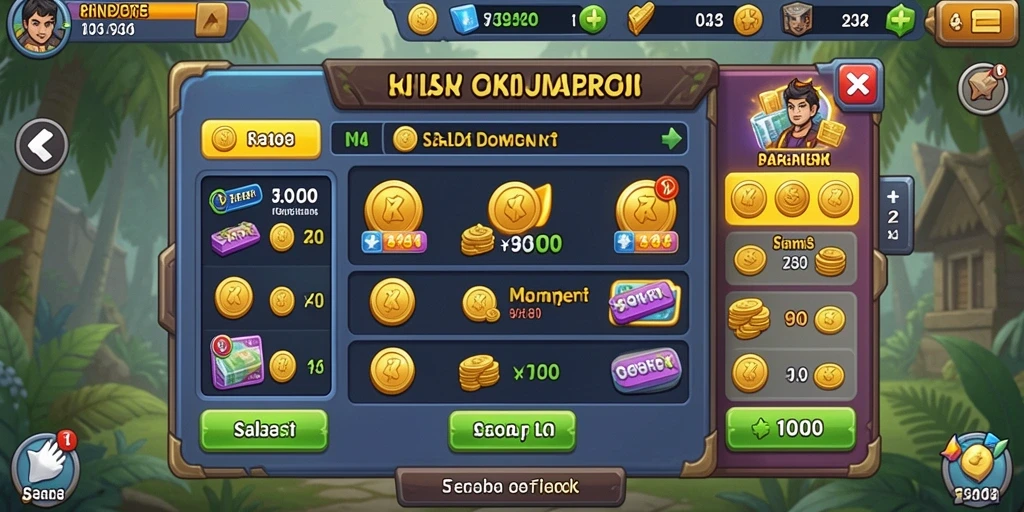 Screenshot menampilkan tampilan menu utama yang menarik.